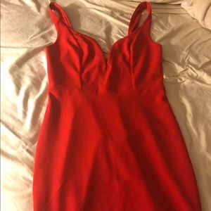 Express classy and sexy red dress